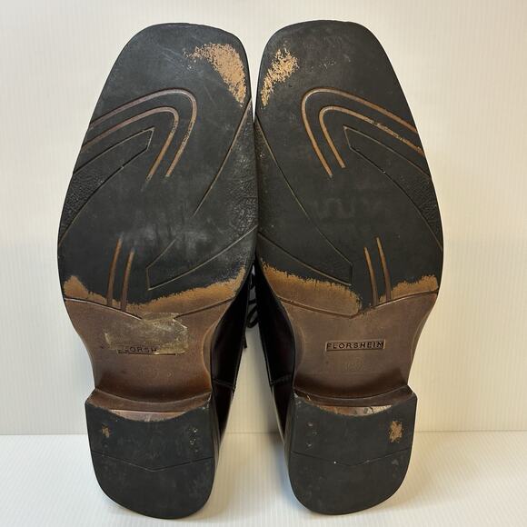 Florshiem Forecast Lace Toe Oxford Cognac Size 9.5M Leather Men’s‎ Dress Shoe - Picture 9 of 10